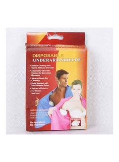 Disposable 6 Underarm - 3 Pairs - Pads Armpit Sweat Dress Pads Shield Guard Absorbent Anti Perspirant, No Smell, No Bad Appearance White