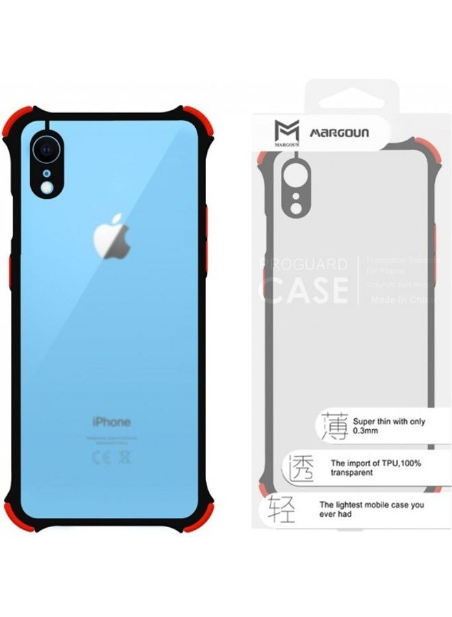 مارجون غطاء حماية واقٍ لهاتف أبل آيفون XR شفاف/أسود/أحمر - Image 2