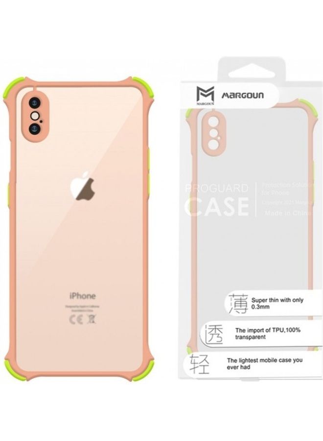 MARGOUN Protective Case Cover For Apple iPhone XS/X Clear/Pink/Green - Image 2