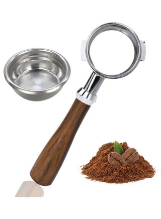 Bottomless Portafilter With Cup Filter Basket Silver/Brown - v1624979656/N48644960A_1