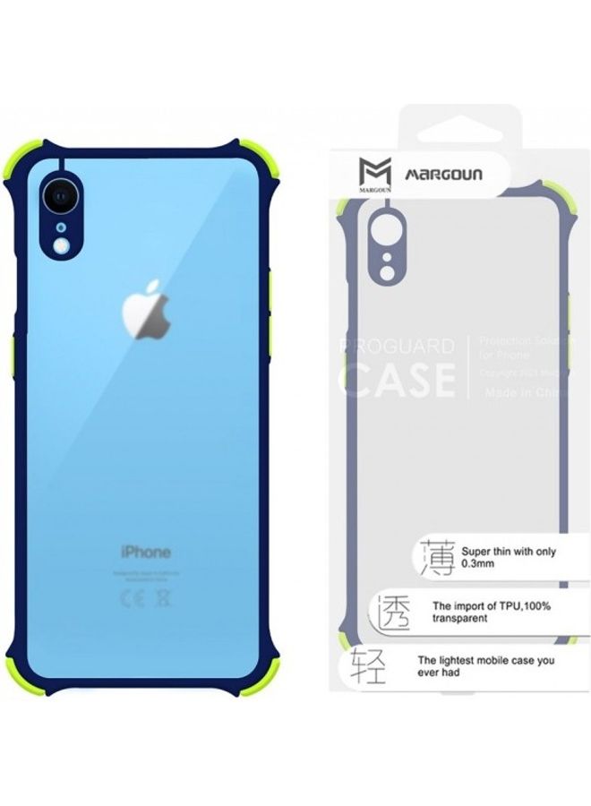 MARGOUN Protective Case Cover For Apple iPhone XR Clear/Dark Blue/Green - Image 2