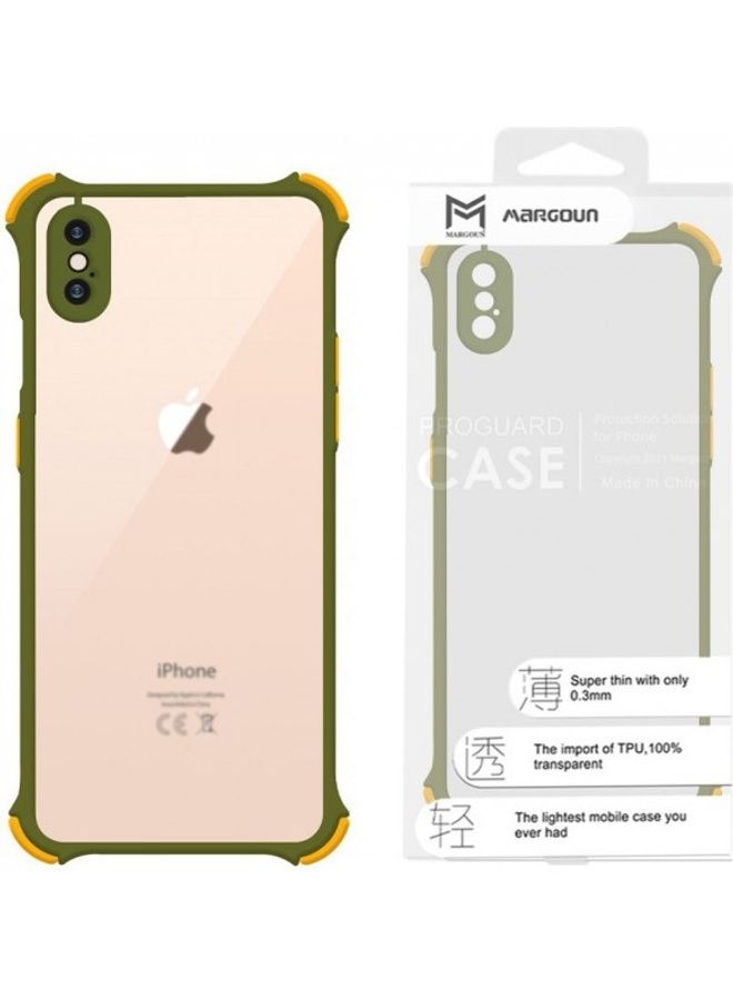 MARGOUN Protective Case Cover For Apple iPhone XS Max Clear/Green/Yellow - Image 2