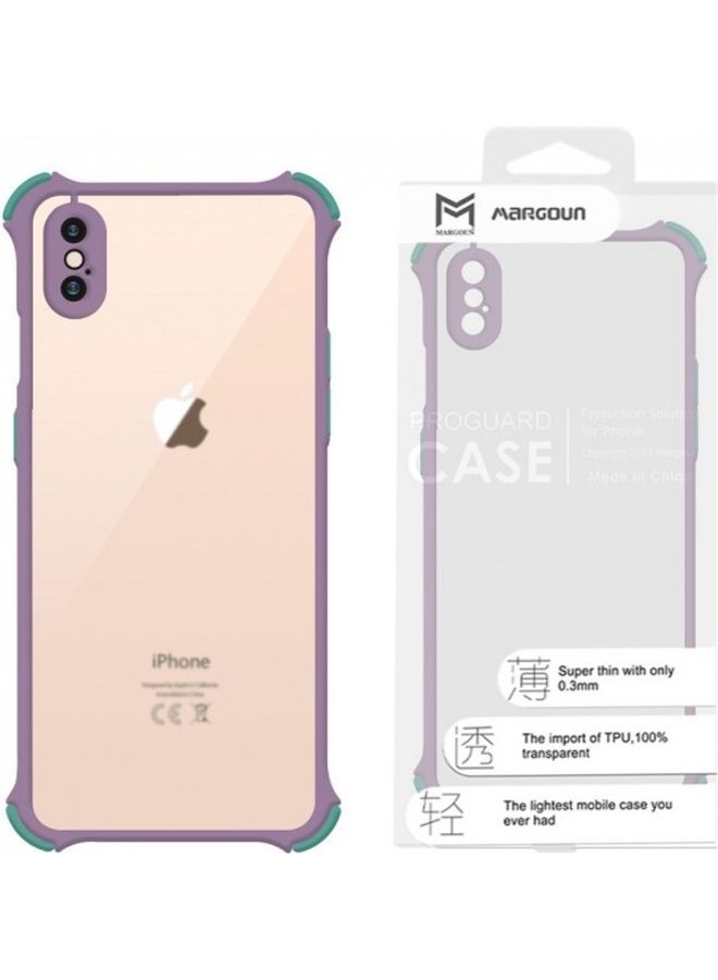 MARGOUN Protective Case Cover For Apple iPhone XS Max Clear/Purple - Image 2
