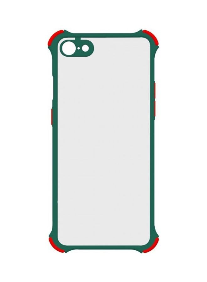 MARGOUN Protective Case Cover For Apple iPhone SE 2020 Clear/Dark Green/Red - Image 1