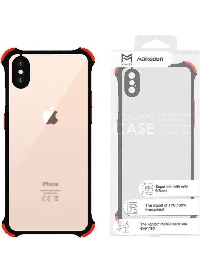 MARGOUN Protective Case Cover For Apple iPhone XS Max Clear/Black/Red - Image 2