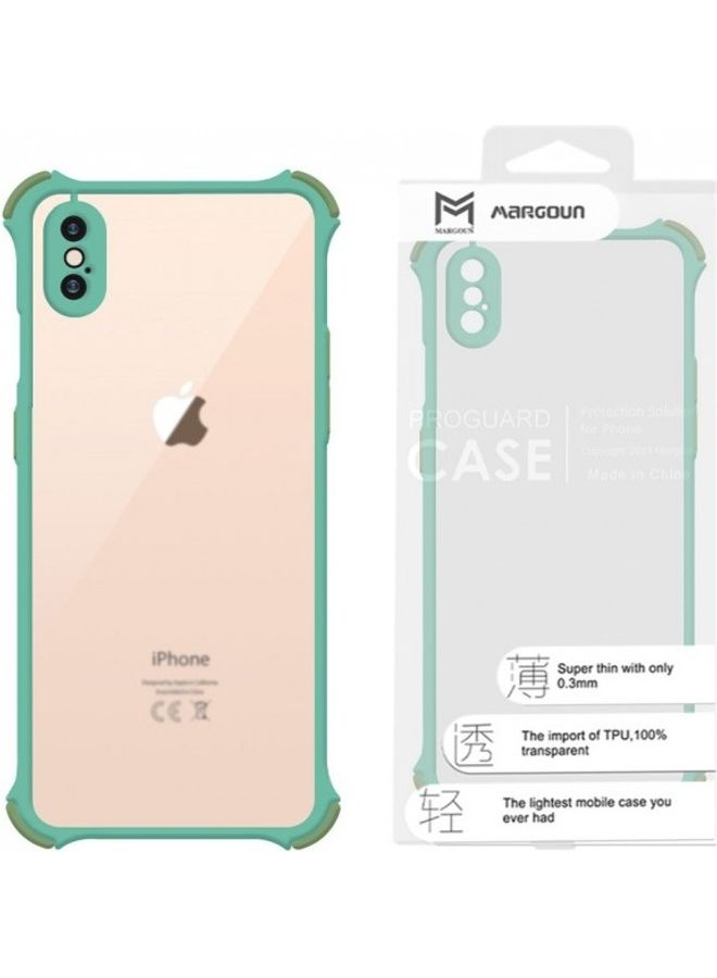 MARGOUN Protective Case Cover For Apple iPhone XS Max Clear/Mint Green - Image 2
