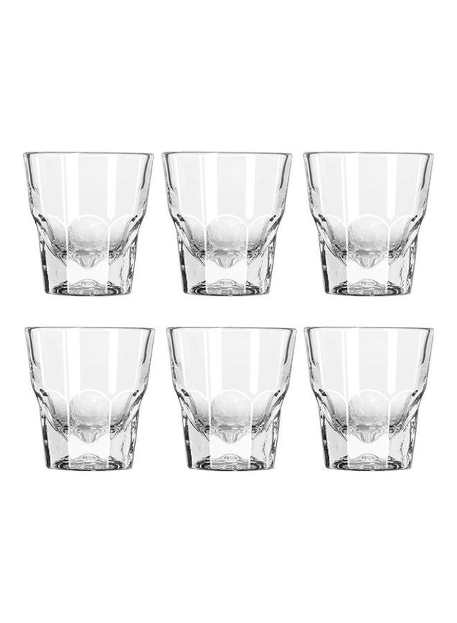 MIBRU 6-Piece Cortado Glass Cup Clear 133ml - Image 1