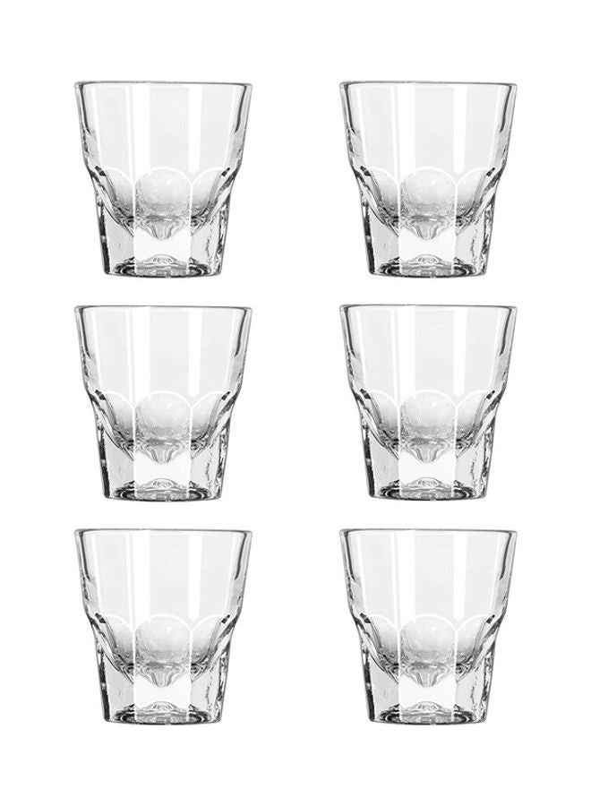 MIBRU 6-Piece Cortado Glass Cup Clear 133ml - Image 2