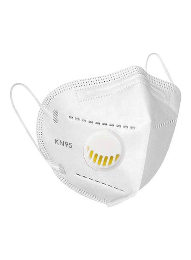 Generic KN95 - Series Folding Mask With Breathing Filter -nose Support - 10 Pcs – White Design - Image 2