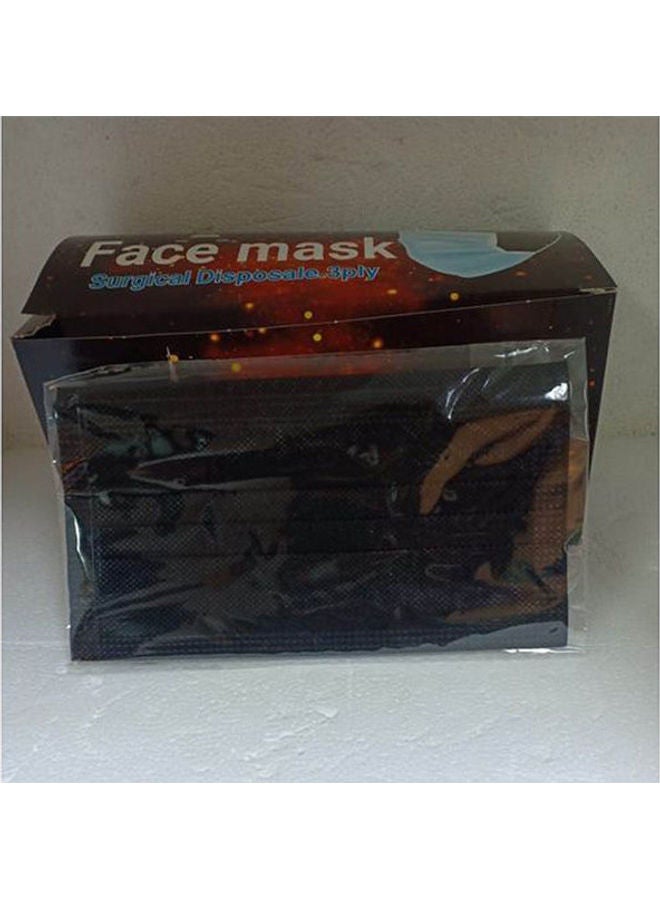 Surgical Face Mask - 3 Play - Ear-loop - Nose Clip - Separate Sealed - Black- 50 Pcs