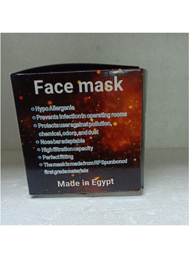 Surgical Face Mask - 3 Play - Ear-loop - Nose Clip - Separate Sealed - Black- 50 Pcs
