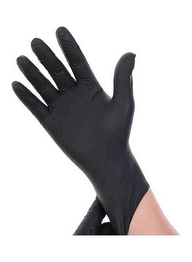 Generic Black Powder Free Latex Gloves - Medium -100 Pcs - Image 1