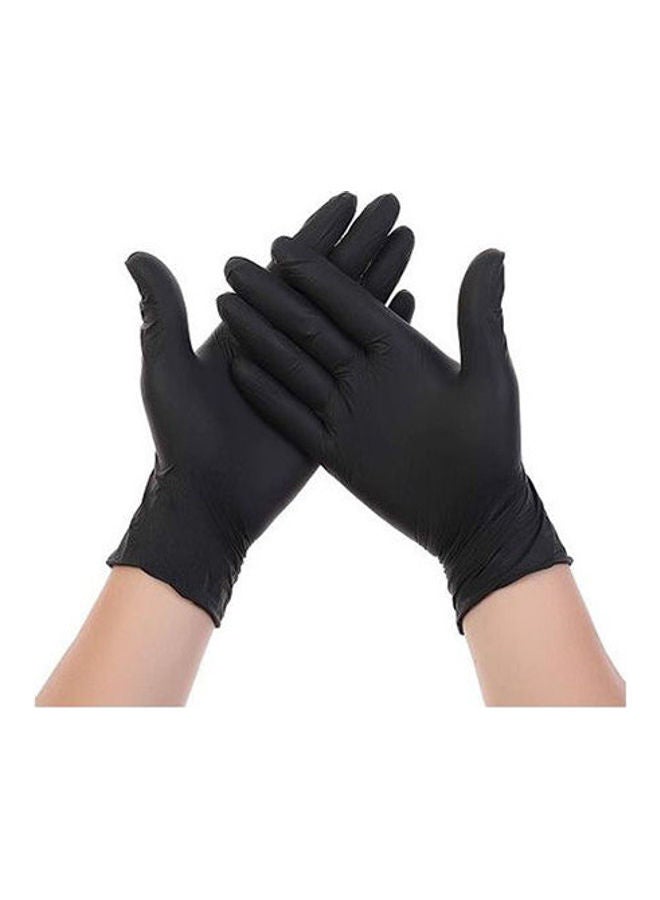 Generic Black Powder Free Latex Gloves - Medium -100 Pcs - Image 4