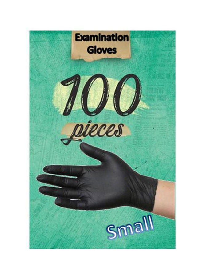 Generic Black Examination Gloves Powder Free - Small Size-  100 Pcs - Image 1