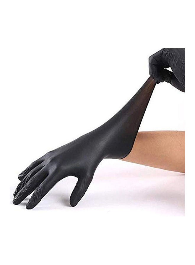 Generic Black Examination Gloves Powder Free - Small Size-  100 Pcs - Image 3