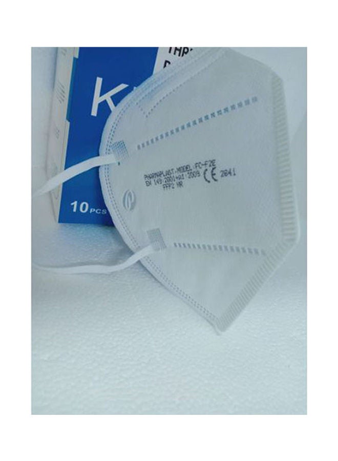 KN95 - Series Folding Mask  - Nose Support - 10 Pcs – White Design