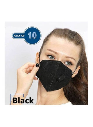 KN95 - Series Folding Mask With Breathing Filter -nose Support - 10 Pcs – Black Design - v1624985661/N48646159A_1