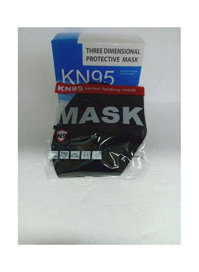 Generic - KN95 - Series Folding Mask With Breathing Filter -nose Support - 10 Pcs – Black Design - Image 1