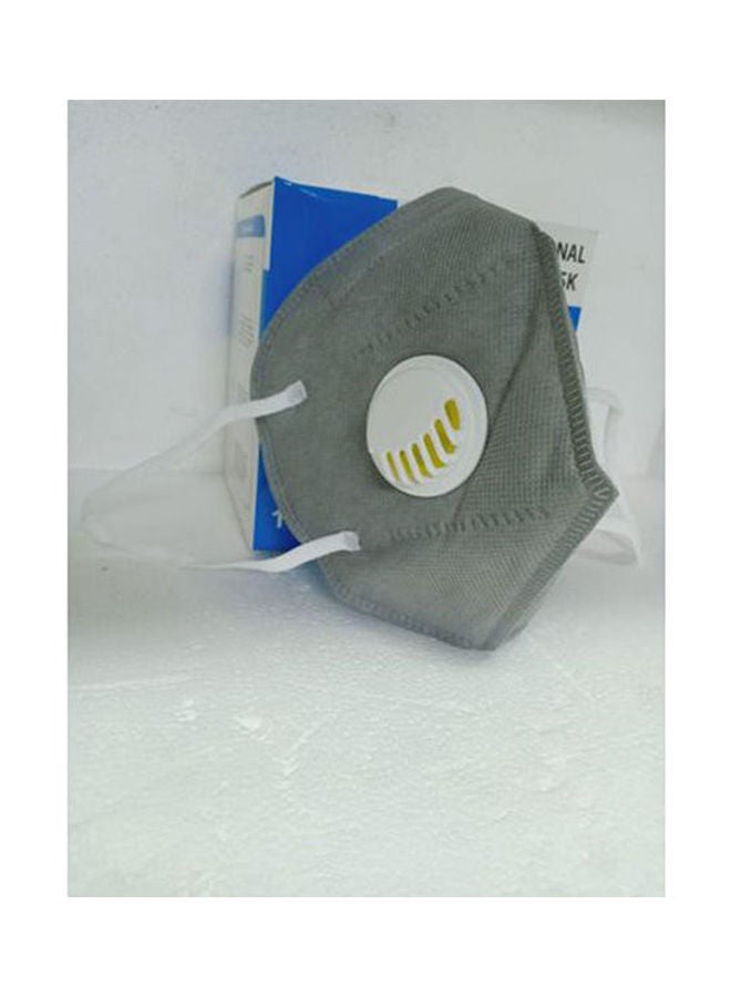 Generic - KN95 - Series Folding Mask With Breathing Filter -nose Support - 5 Pcs – Grey Design - Image 1