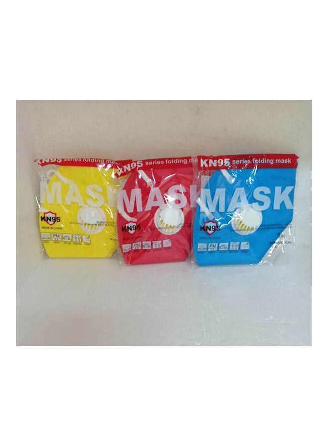Generic - Kn95 - Summer Vibes Folding Masks Breathing Valve - Ear Loop - 3 Pcs - Image 1
