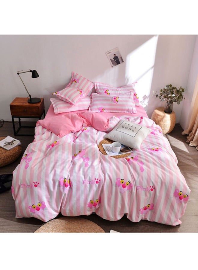 Beauenty 4-Piece Bedding Set cotton Pink Pillow Case 48x74 Cm, Bed Sheet 200x230 Cm, Quilt Cover 150x200cm - Image 2