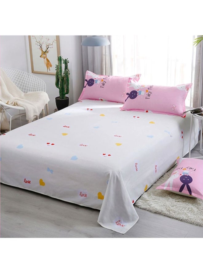 Beauenty 4-Piece Bedding Set fabric Pink/Black Quilt Cover 180x220 Cm, Bed Sheet 230x230 Cm, Pillow Cover 48x74cm - Image 3