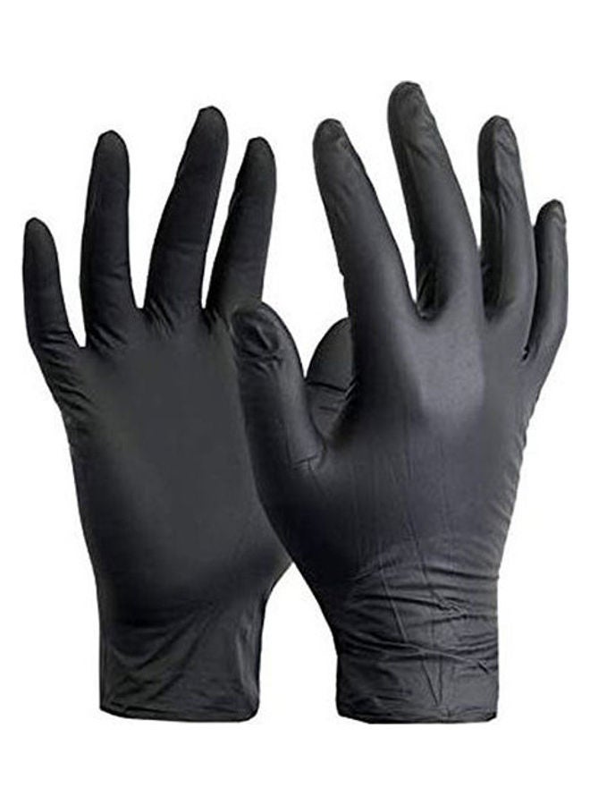 Generic Black Examination Gloves Powder Free - Large Size-  100 Pcs - Image 2