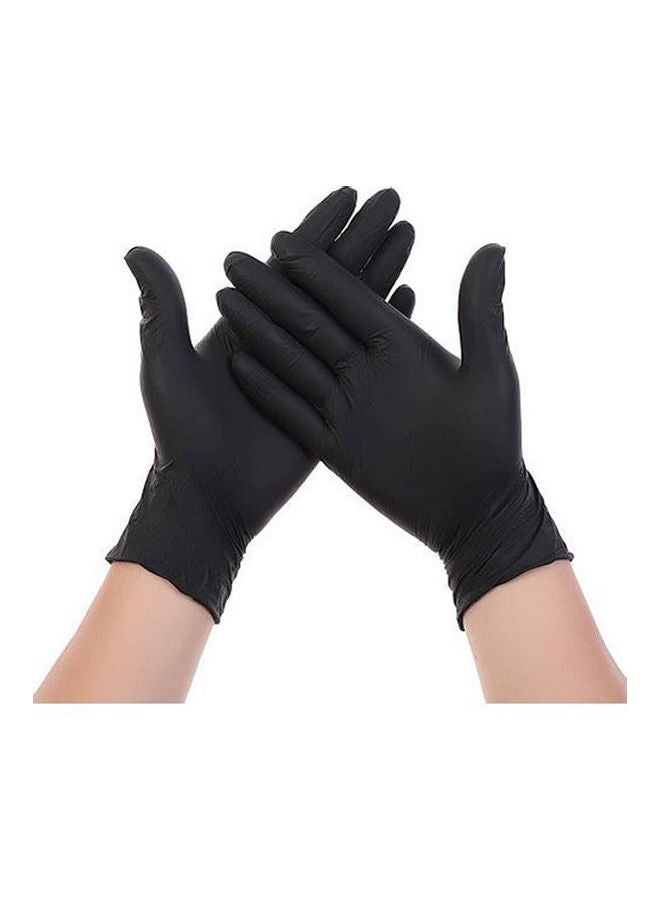 Generic Black Powder Free Latex Gloves - Large Size - 100 Pcs - Image 3