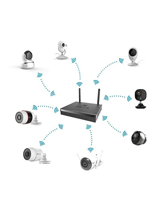 EZVIZ - X5S-8W Wireless 8 Channel NVR, Supports High-Resolution Cameras of Up to 3K Video Quality, Wi-Fi Range (2.4G) Up to 100 m, Supports ONVIF, H.265 Video Technology, HDMI/VGA Output, Supports Up to 8TB Storage | CS-X5S-R100-8W - Image 1