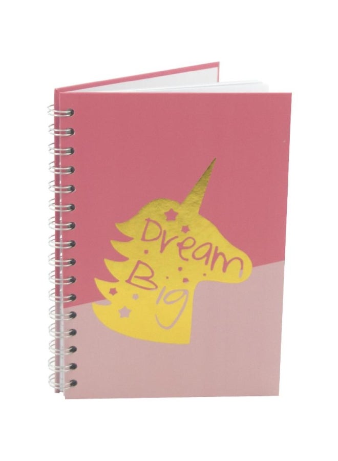 روكو دفتر ملاحظات بورق مسطر وبطبعة يونيكورن مع عبارة "Dream Big" متعدد الألوان - Image 1