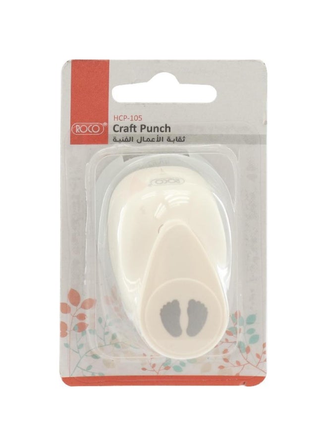 ROCO Single Hole Baby Feet Craft Punch Beige - Image 1