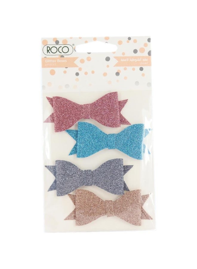 روكو مجموعة من 4 عقد أنشوطية لامعة للزينة متعدد الألوان - Image 1