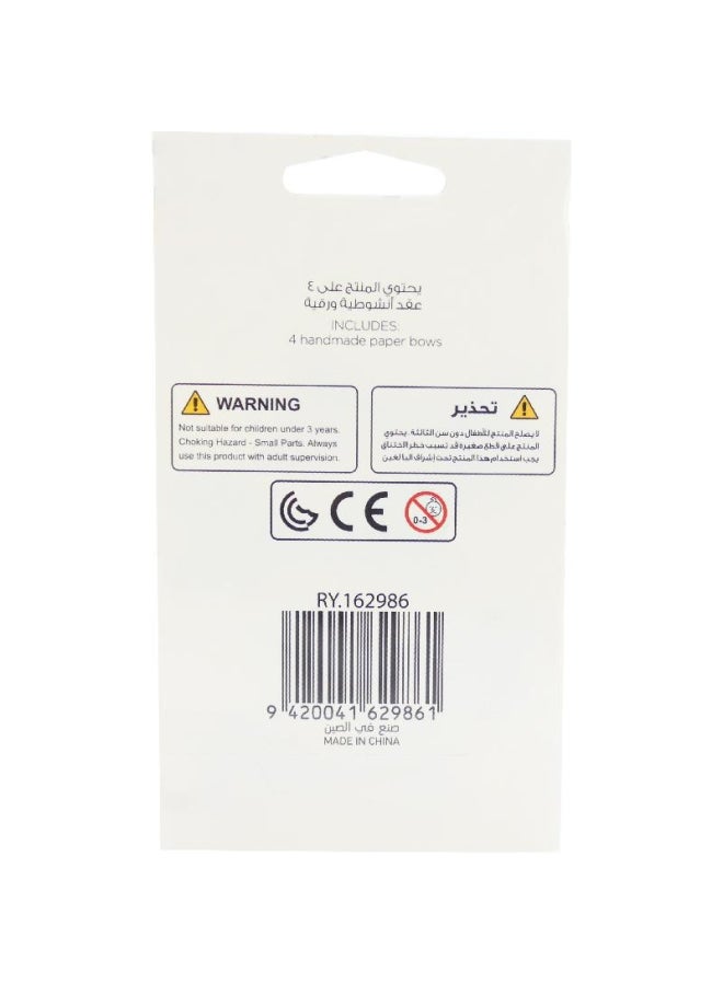 روكو مجموعة من 4 عقد أنشوطية لامعة للزينة متعدد الألوان - Image 2