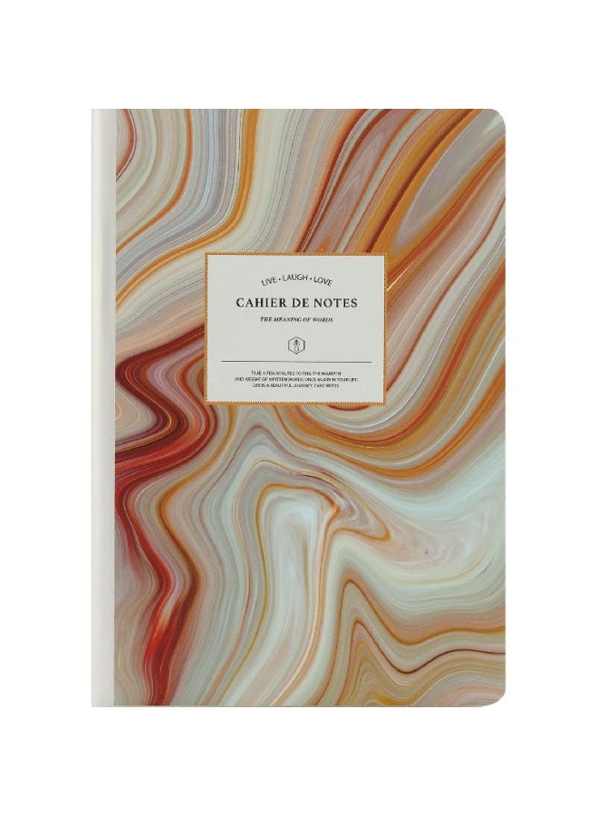 روكو دفتر بصفحات مسطرة بطبعة بنمط رخامي متعدد الألوان - Image 1