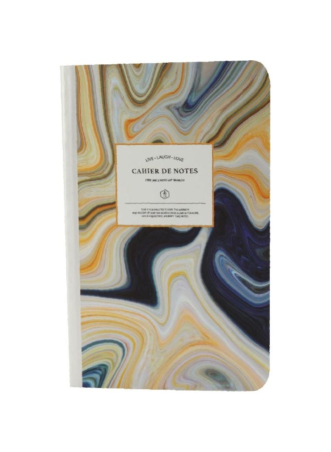 روكو دفتر بصفحات مسطرة بطبعة بنمط رخامي متعدد الألوان - Image 1