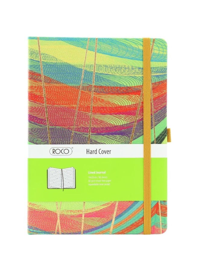 نوت بوك بأوراق مسطرة مع شريط مطاطي متعدد الألوان