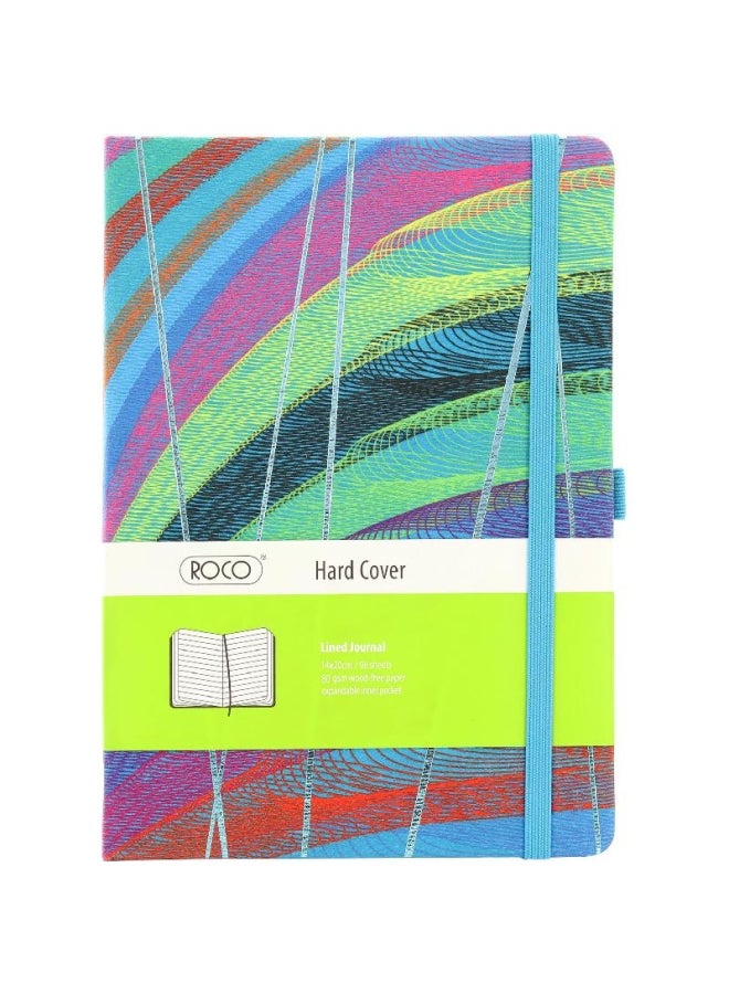 نوت بوك بأوراق مسطرة مع شريط مطاطي متعدد الألوان