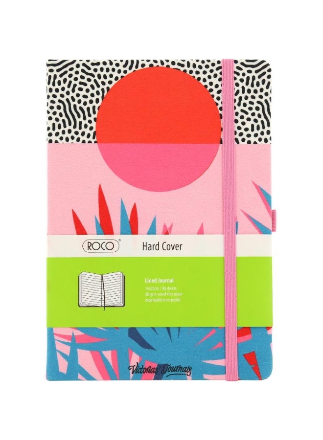 Tropical Closure Lined Sheet Memo Notebook With Elastic Band Multicolour