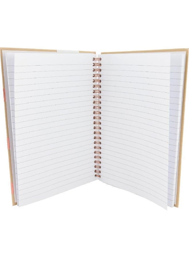 روكو دفتر  بصفحات مسطرة مقاس A5 وطبعة منقطة بلون بني/نحاسي متعدد الألوان - Image 2
