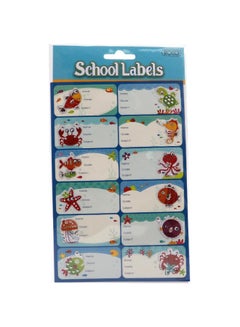 Back To School Name Labels Multicolour
