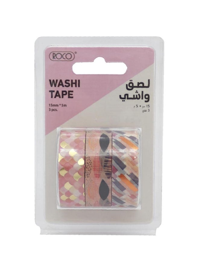 روكو بكرة شريط لاصق واشي ألوان متعددة - Image 1