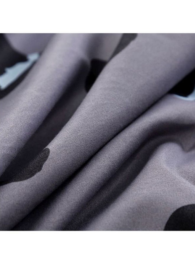 Beauenty 4-Piece Printed Bedding Set combination Grey Pillowcase 48x74 Cm, Bed Sheet 230x230 Cm, Quilt Cover 180x220cm - Image 4