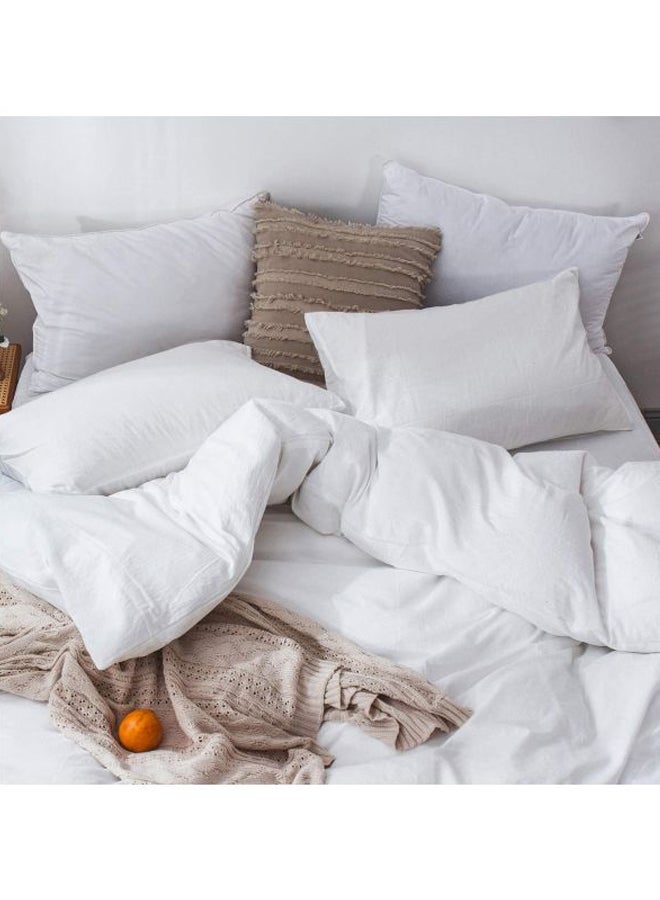 Comfort Soft Breathable Duvet Cover Fabric White 240x260cm - Image 4