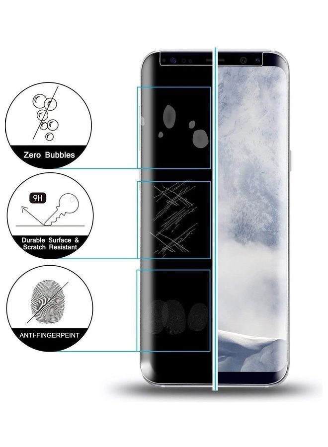 ICS Tempered Glass Screen Protector For Samsung Galaxy S9+ Clear/Black - Image 2