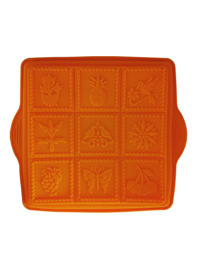 Silicone Patisserie Candy Mould Orange 24 x 24cm - Image 1