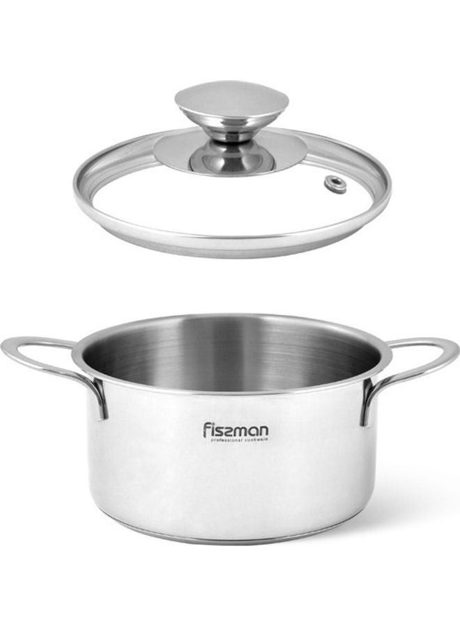 فيسمان إناء طهي من الستانلس ستيل مع غطاء زجاجي فضي 14x6سم - Image 2