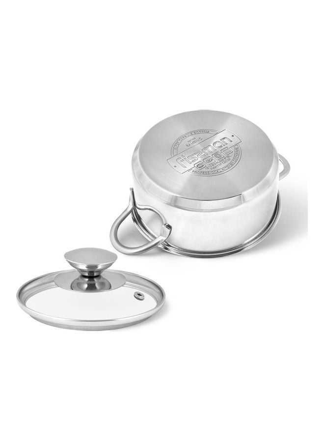 فيسمان إناء طهي من الستانلس ستيل مع غطاء زجاجي فضي 14x6سم - Image 3