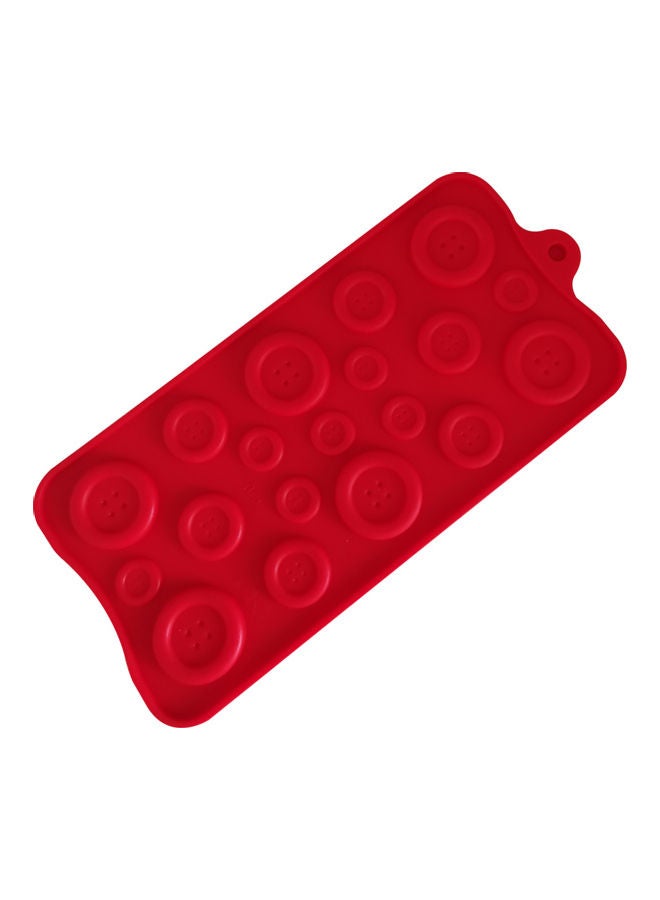 Silicone Button Shapes Cake Mould Red 21 x 10cm - Image 2