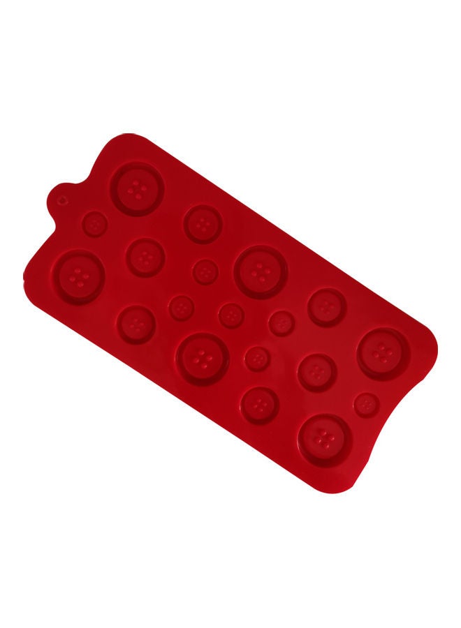 Silicone Button Shapes Cake Mould Red 21 x 10cm - Image 3