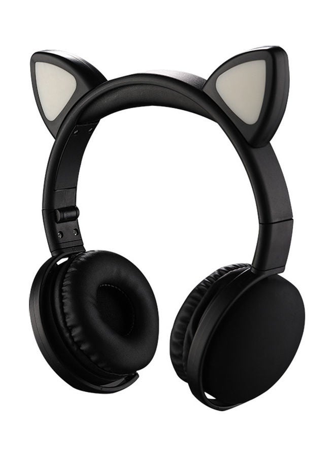إيزي سو سماعة رأس بتصميم أذن قطة. أسود